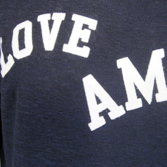 ZADIG & VOLTAIRE ⚜ WOMEN'S NAVY COTTON LONG SLEEVE TOP - Picture 3 of 6